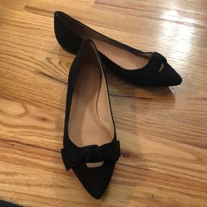 Madewell Black French Knot Pointy Skimmer Flats